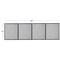 Black 12ft Pool Safety Fence with Aluminum Frame and Material